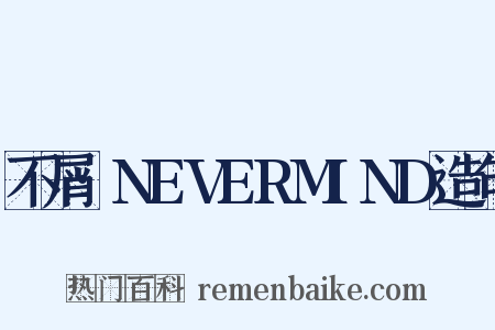 不屑·NEVERMIND造句是什么意思的图片